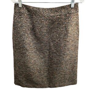 Coldwater Creek Womens Brown Tweed Pencil Skirt Sz 10 Petite